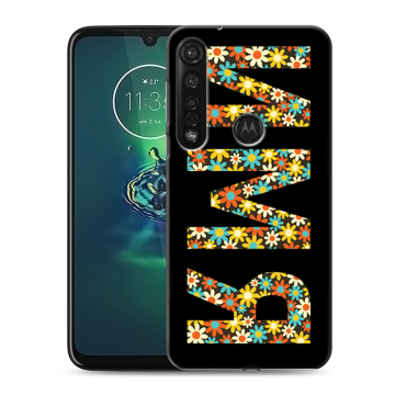 Силиконовый чехол на Motorola Moto G8 Plus с принтом ИМЯ