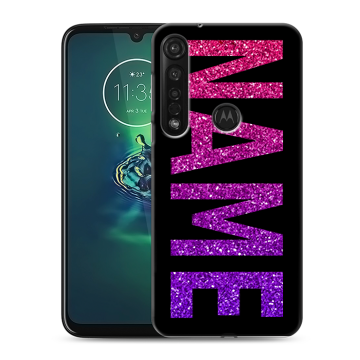 Силиконовый чехол на Motorola Moto G8 Plus с принтом NAME