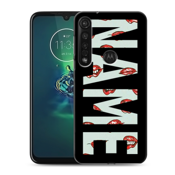 Силиконовый чехол на Motorola Moto G8 Plus с принтом NAME