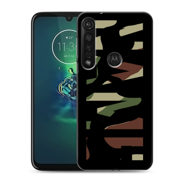 Силиконовый чехол на Motorola Moto G8 Plus с принтом NAME