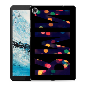 Силиконовый чехол на Lenovo Tab M8 с принтом ИМЯ