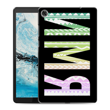 Силиконовый чехол на Lenovo Tab M8 с принтом ИМЯ