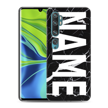 Силиконовый противоударный чехол на Xiaomi Mi Note 10 с принтом NAME