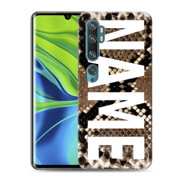 Силиконовый противоударный чехол на Xiaomi Mi Note 10 с принтом NAME
