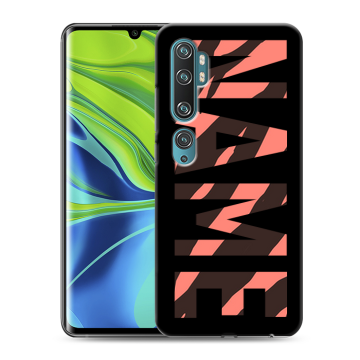 Силиконовый противоударный чехол на Xiaomi Mi Note 10 с принтом NAME