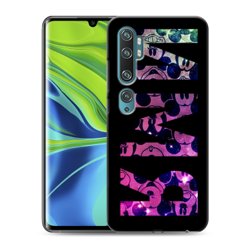 Силиконовый противоударный чехол на Xiaomi Mi Note 10 с принтом ИМЯ