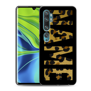 Силиконовый противоударный чехол на Xiaomi Mi Note 10 с принтом NAME
