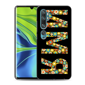 Силиконовый противоударный чехол на Xiaomi Mi Note 10 с принтом ИМЯ