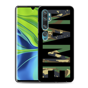 Силиконовый противоударный чехол на Xiaomi Mi Note 10 с принтом NAME