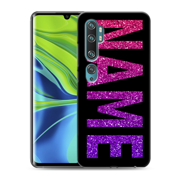 Силиконовый противоударный чехол на Xiaomi Mi Note 10 с принтом NAME