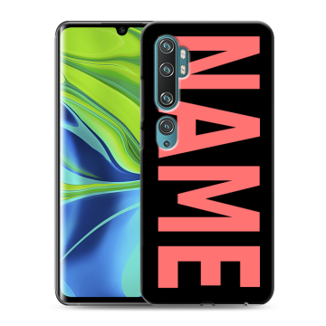Силиконовый противоударный чехол на Xiaomi Mi Note 10 с принтом NAME