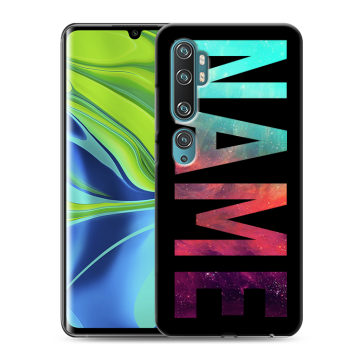 Силиконовый противоударный чехол на Xiaomi Mi Note 10 с принтом NAME