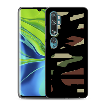 Силиконовый противоударный чехол на Xiaomi Mi Note 10 с принтом NAME