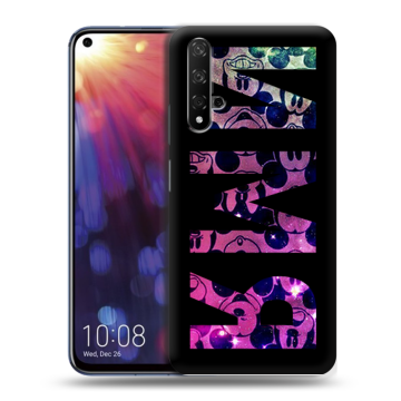 Силиконовый чехол на Huawei Nova 5T с принтом ИМЯ