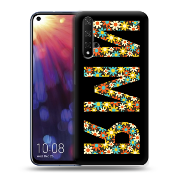 Силиконовый чехол на Huawei Nova 5T с принтом ИМЯ