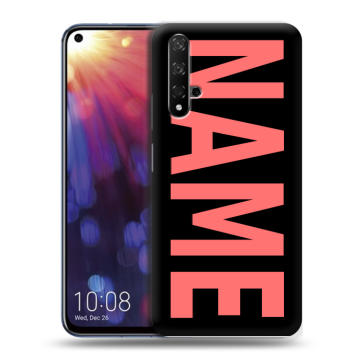 Силиконовый чехол на Huawei Nova 5T с принтом NAME