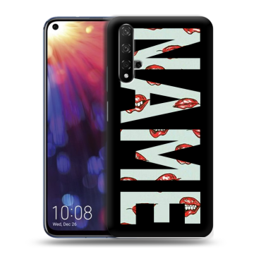 Силиконовый чехол на Huawei Nova 5T с принтом NAME