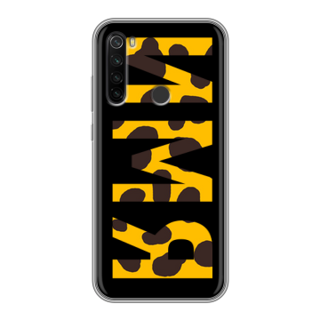 Силиконовый противоударный чехол на Xiaomi RedMi Note 8T с принтом ИМЯ