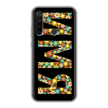 Силиконовый противоударный чехол на Xiaomi RedMi Note 8T с принтом ИМЯ