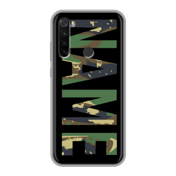 Силиконовый противоударный чехол на Xiaomi RedMi Note 8T с принтом NAME
