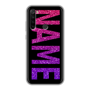 Силиконовый противоударный чехол на Xiaomi RedMi Note 8T с принтом NAME