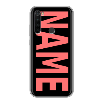 Силиконовый противоударный чехол на Xiaomi RedMi Note 8T с принтом NAME