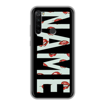 Силиконовый противоударный чехол на Xiaomi RedMi Note 8T с принтом NAME