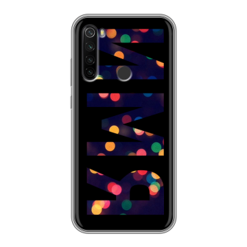 Силиконовый противоударный чехол на Xiaomi RedMi Note 8T с принтом ИМЯ