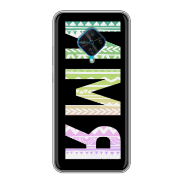 Силиконовый чехол на Vivo V17 с принтом ИМЯ