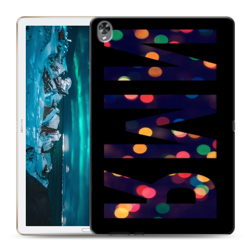 Силиконовый чехол на Huawei MediaPad M6 10.8 с принтом ИМЯ