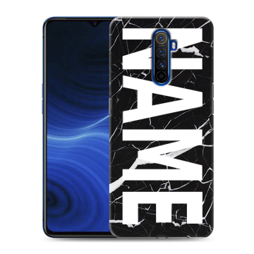 Силиконовый противоударный чехол на Realme X2 Pro с принтом NAME