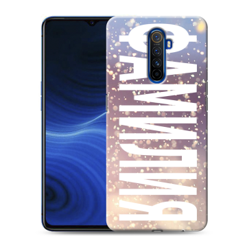 Силиконовый противоударный чехол на Realme X2 Pro с принтом ФАМИЛИЯ