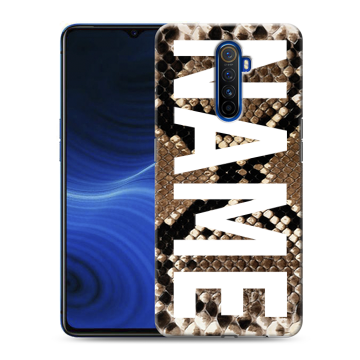 Силиконовый противоударный чехол на Realme X2 Pro с принтом NAME