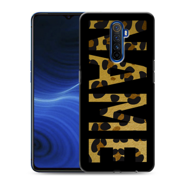 Силиконовый противоударный чехол на Realme X2 Pro с принтом NAME
