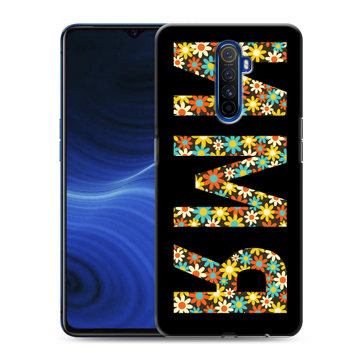 Силиконовый противоударный чехол на Realme X2 Pro с принтом ИМЯ