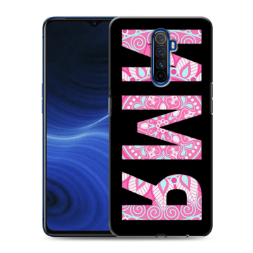 Силиконовый противоударный чехол на Realme X2 Pro с принтом ИМЯ