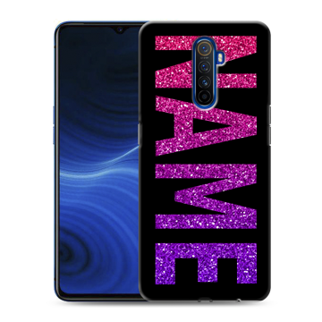 Силиконовый противоударный чехол на Realme X2 Pro с принтом NAME