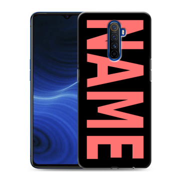 Силиконовый противоударный чехол на Realme X2 Pro с принтом NAME