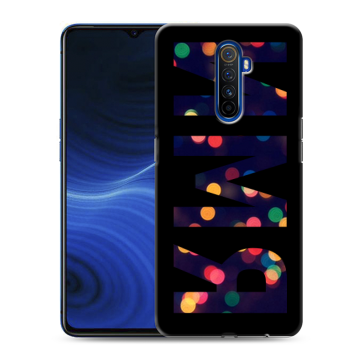 Силиконовый противоударный чехол на Realme X2 Pro с принтом ИМЯ