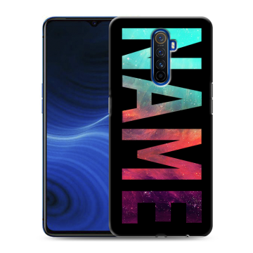Силиконовый противоударный чехол на Realme X2 Pro с принтом NAME