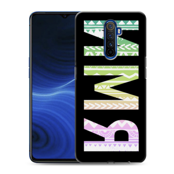 Силиконовый противоударный чехол на Realme X2 Pro с принтом ИМЯ