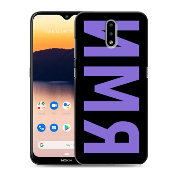 Силиконовый чехол на Nokia 2.3 с принтом ИМЯ