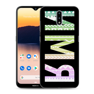 Силиконовый чехол на Nokia 2.3 с принтом ИМЯ