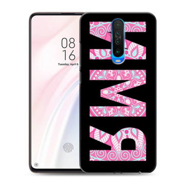 Силиконовый чехол на Xiaomi RedMi K30 с принтом ИМЯ