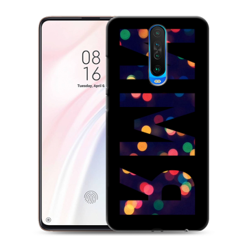 Силиконовый чехол на Xiaomi RedMi K30 с принтом ИМЯ