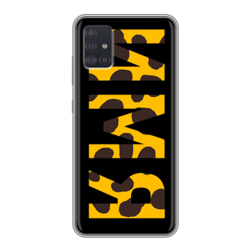 Силиконовый чехол на Samsung Galaxy A51 с принтом ИМЯ