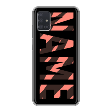 Силиконовый чехол на Samsung Galaxy A51 с принтом NAME