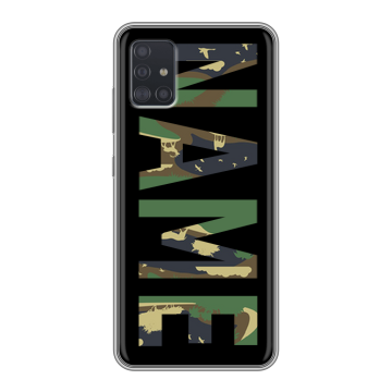 Силиконовый чехол на Samsung Galaxy A51 с принтом NAME
