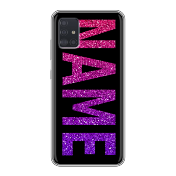 Силиконовый чехол на Samsung Galaxy A51 с принтом NAME