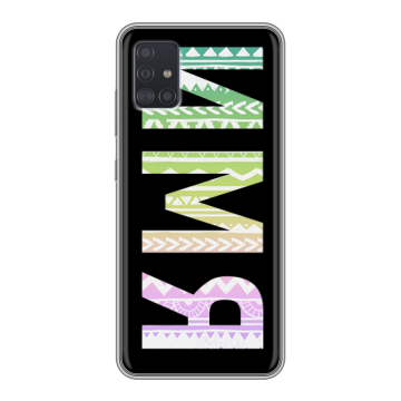 Силиконовый чехол на Samsung Galaxy A51 с принтом ИМЯ
